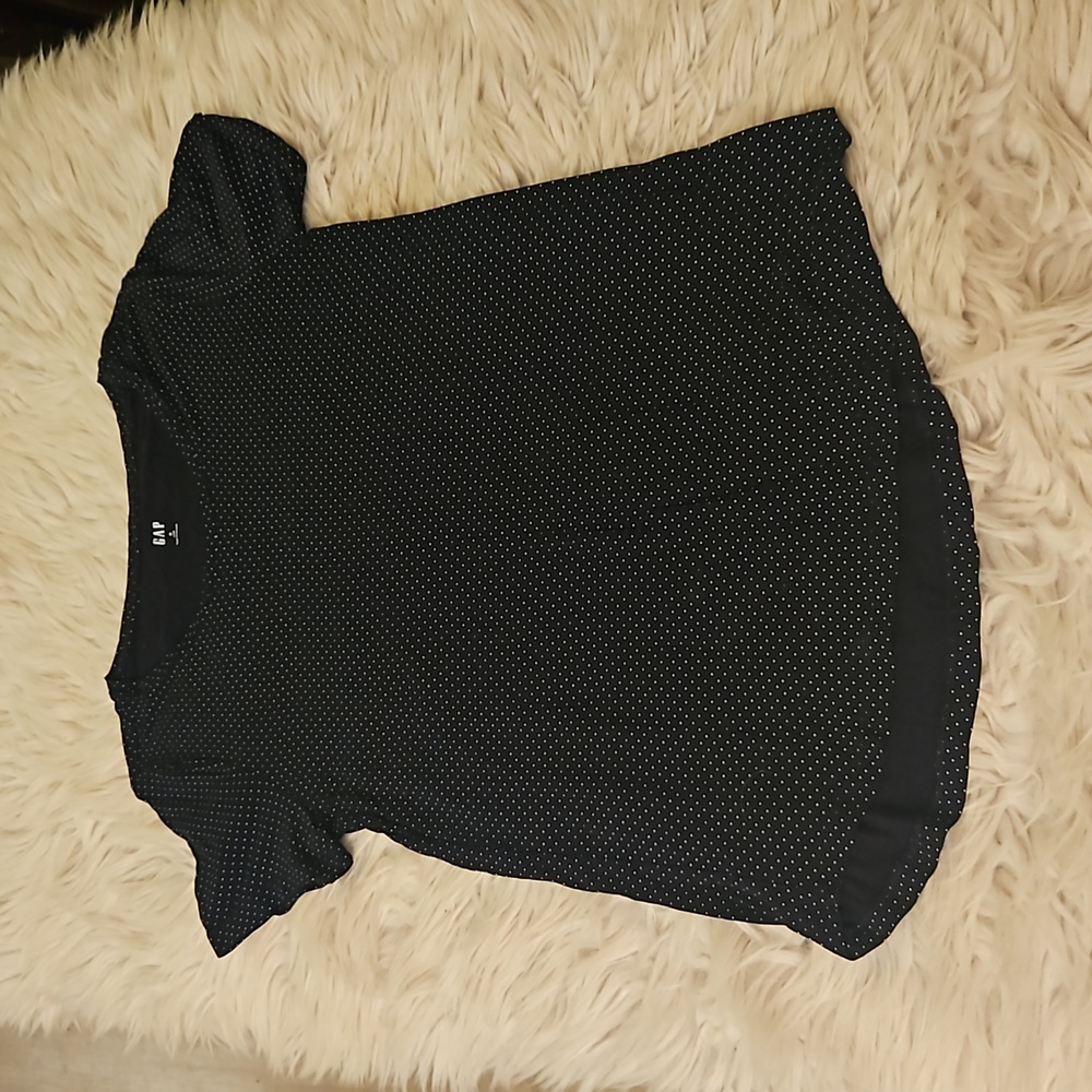 GAP Black & White Polka Dot Soft Rayon Top – Size Medium